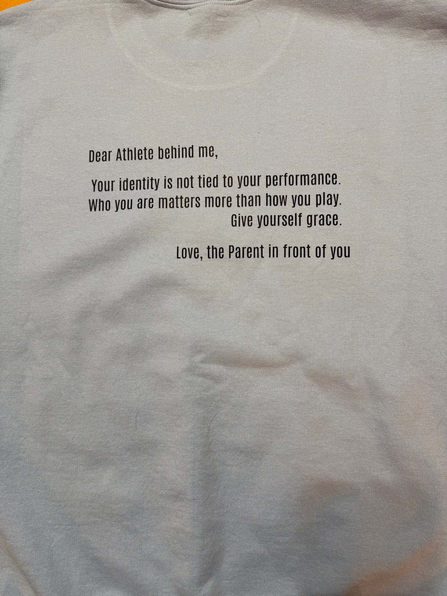 Dear Athlete Behind Me … Parent in Front